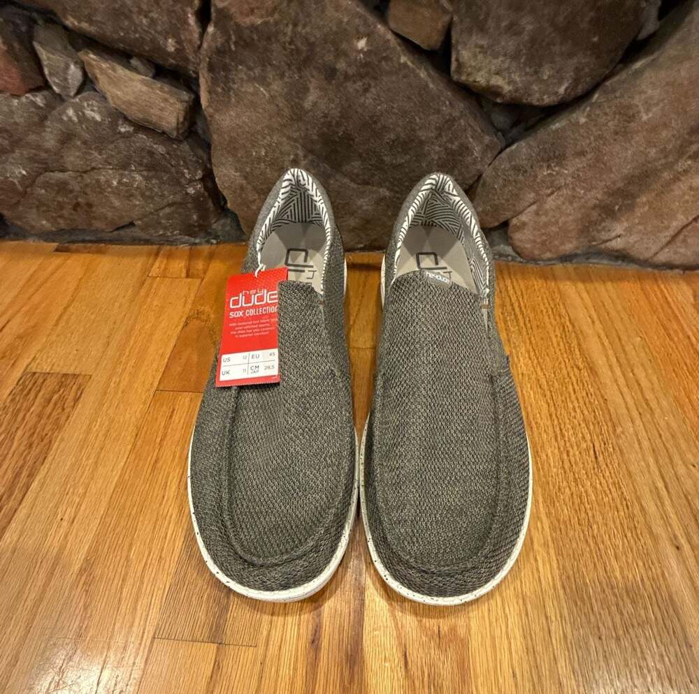 Hey Dude Men's Thad Sox Sharkskin Slip-On Shoes Size 12